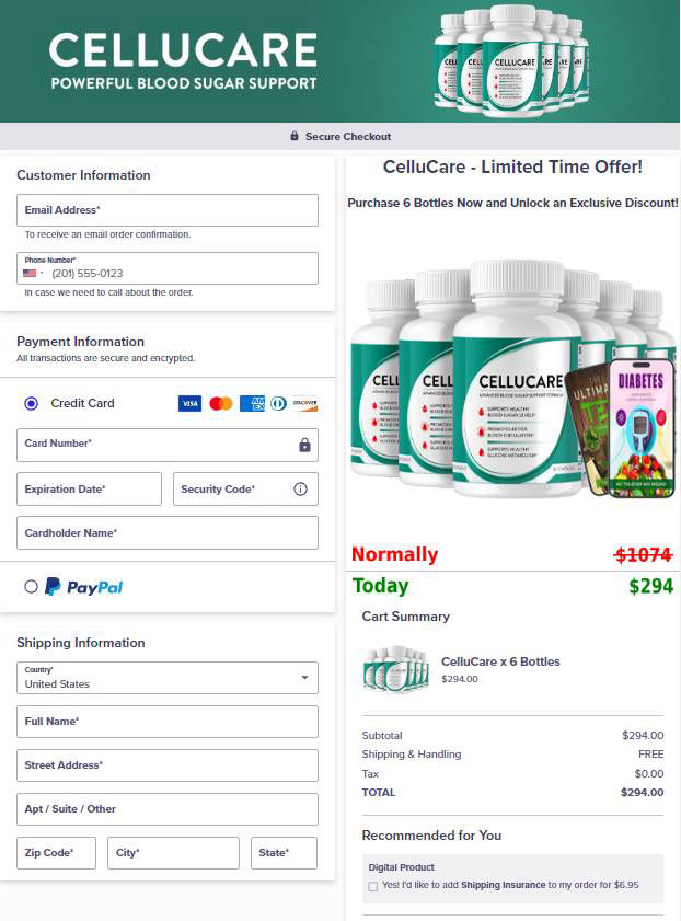 CelluCare - Secure checkout